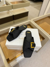 BALMAIN 26S SANDALS IN BLACK CANVAS