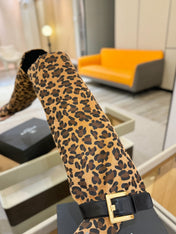 BALMAIN 26S KNEE-HIGH BOOTS 100 MM IN LEOPARD PRINT PONY HAIR