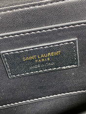 SOLFERINO SMALL SATCHEL 19 IN BLACK CALFSKIN GOLD HARDWARE
