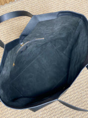 Y TOTE BAG 39 IN BLACK CALFSKIN