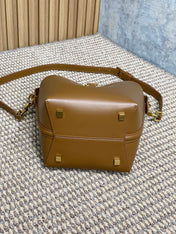 LE 37 SMALL BUCKET BAG 20 IN TORTILLA BROWN CALFSKIN GOLD HARDWARE