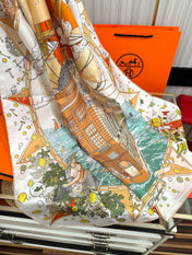HERMES 25S SCARF 90 IN SILK 730533
