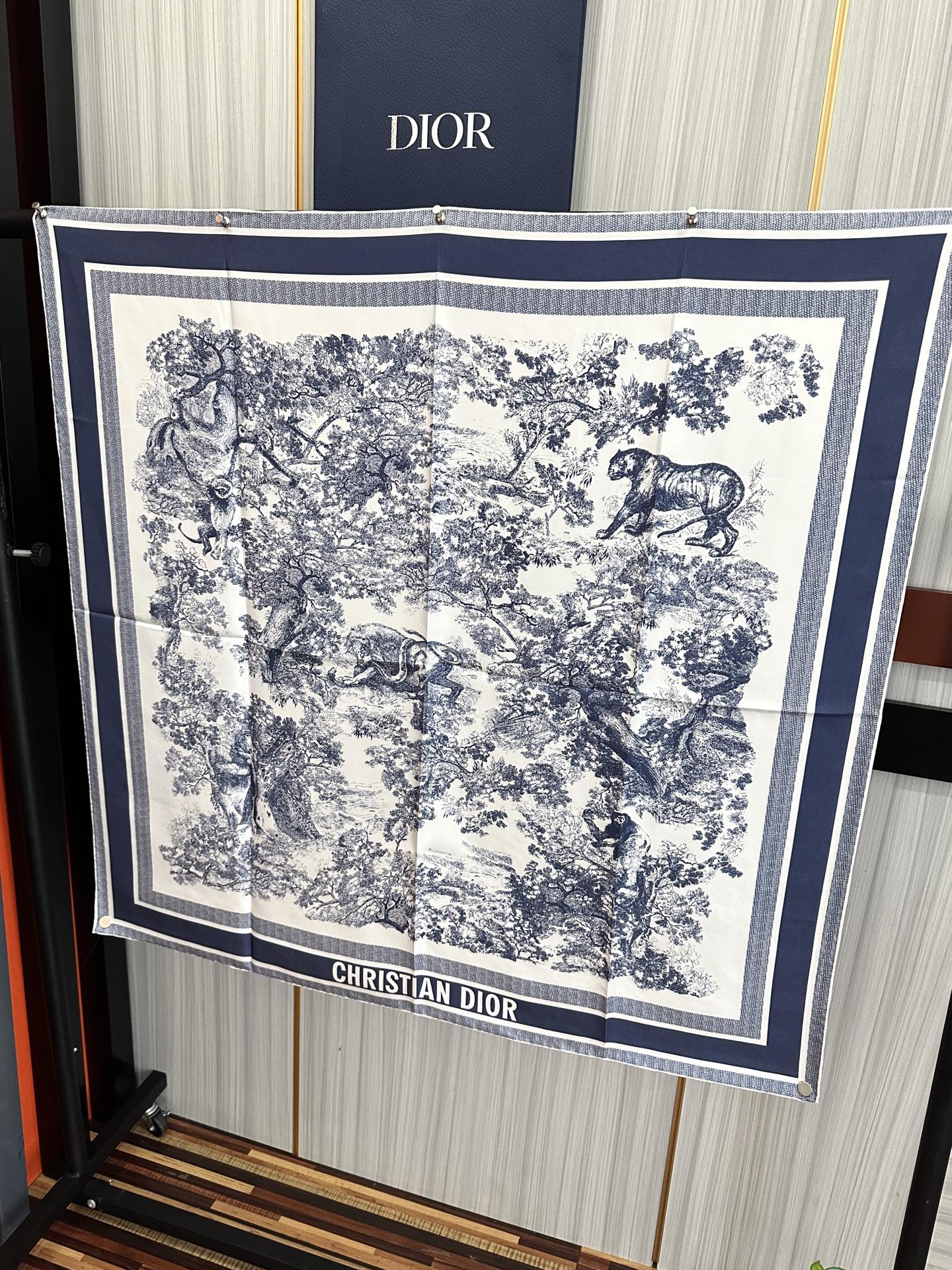 DIOR 26S SCARF 90CM IN SILK 313453