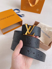 LV 25S BELT 40 MM IN BLACK CALFSKIN 593216