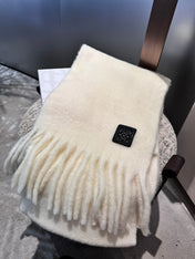 SCARF 185 CM IN WHITE WOOL 390876