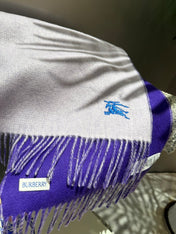 REVERSIBLE SCARF 180 CM IN VIOLET PURPLE CASHMERE 407411