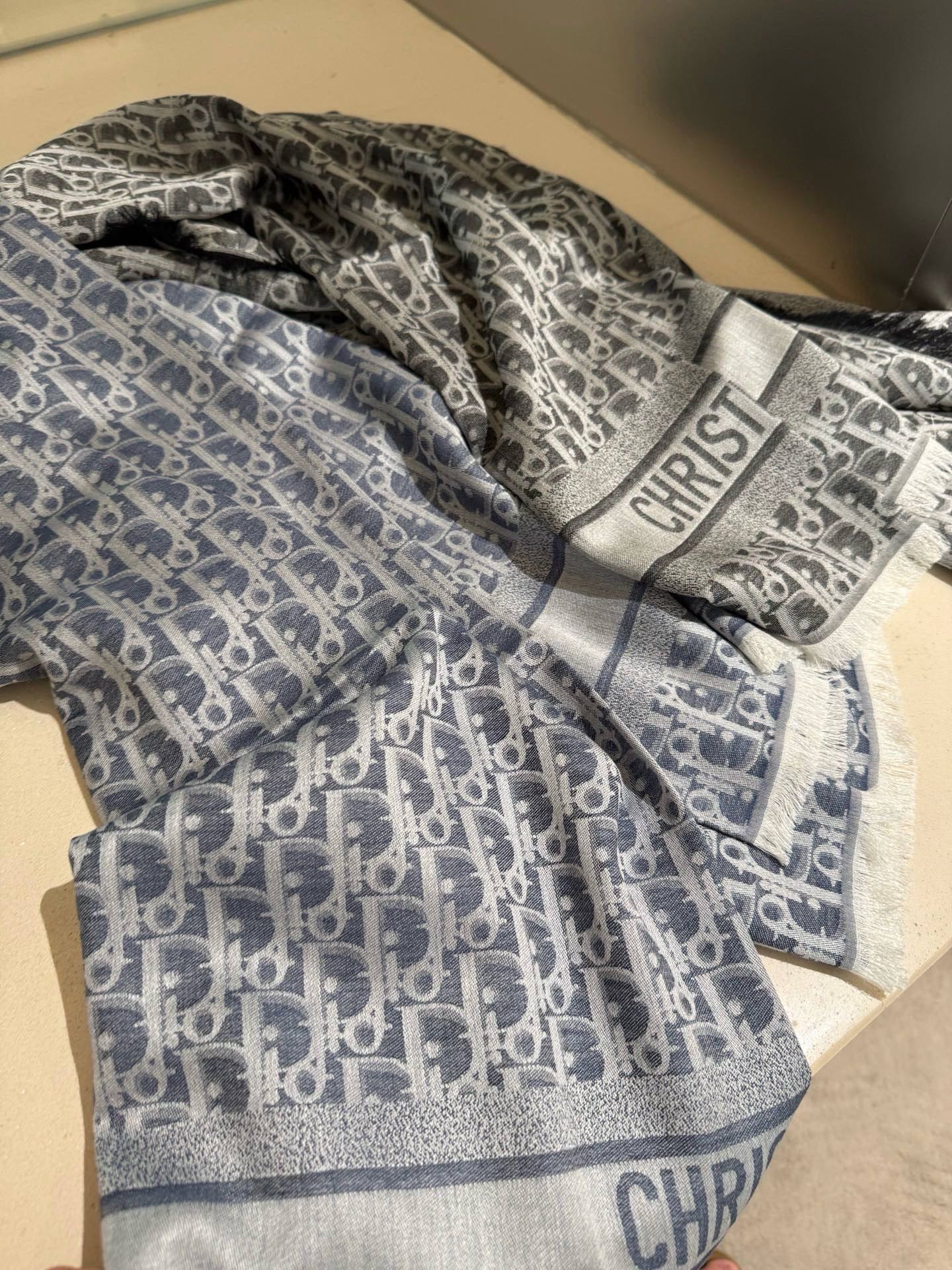 DIOR 26S SCARF 140CM IN SILK & CASHMERE 299997