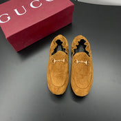 GUCCI 26S LOAFERS IN BROWN SUEDE
