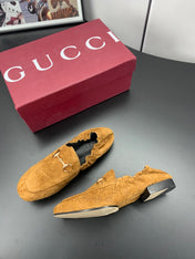 GUCCI 26S LOAFERS IN BROWN SUEDE