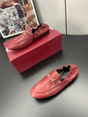 GUCCI 26S LOAFERS IN RED CALFSKIN