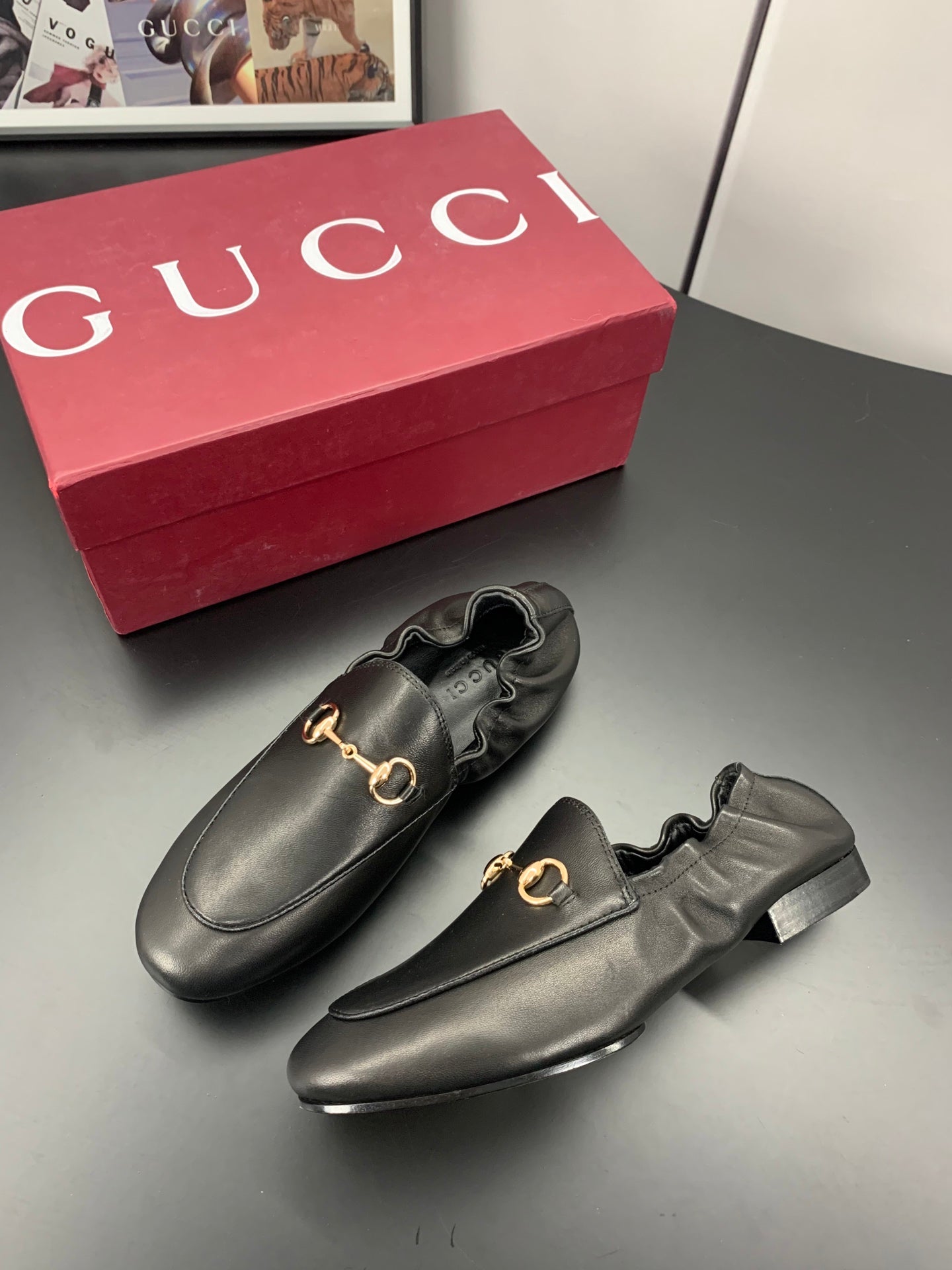 GUCCI 26S LOAFERS IN BLACK CALFSKIN