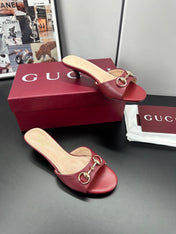 GUCCI 26S HIGH-HEELED SANDALS 50 MM IN RED CALFSKIN