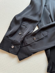 Loewe Shirt Black Satin Fabric