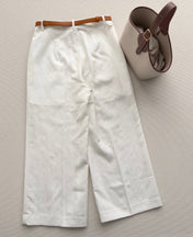 HERMES 26S WIDE LEG CROPPED PANTS 555