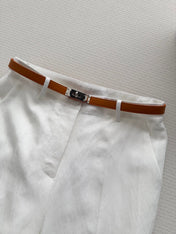HERMES 26S WIDE LEG CROPPED PANTS 555