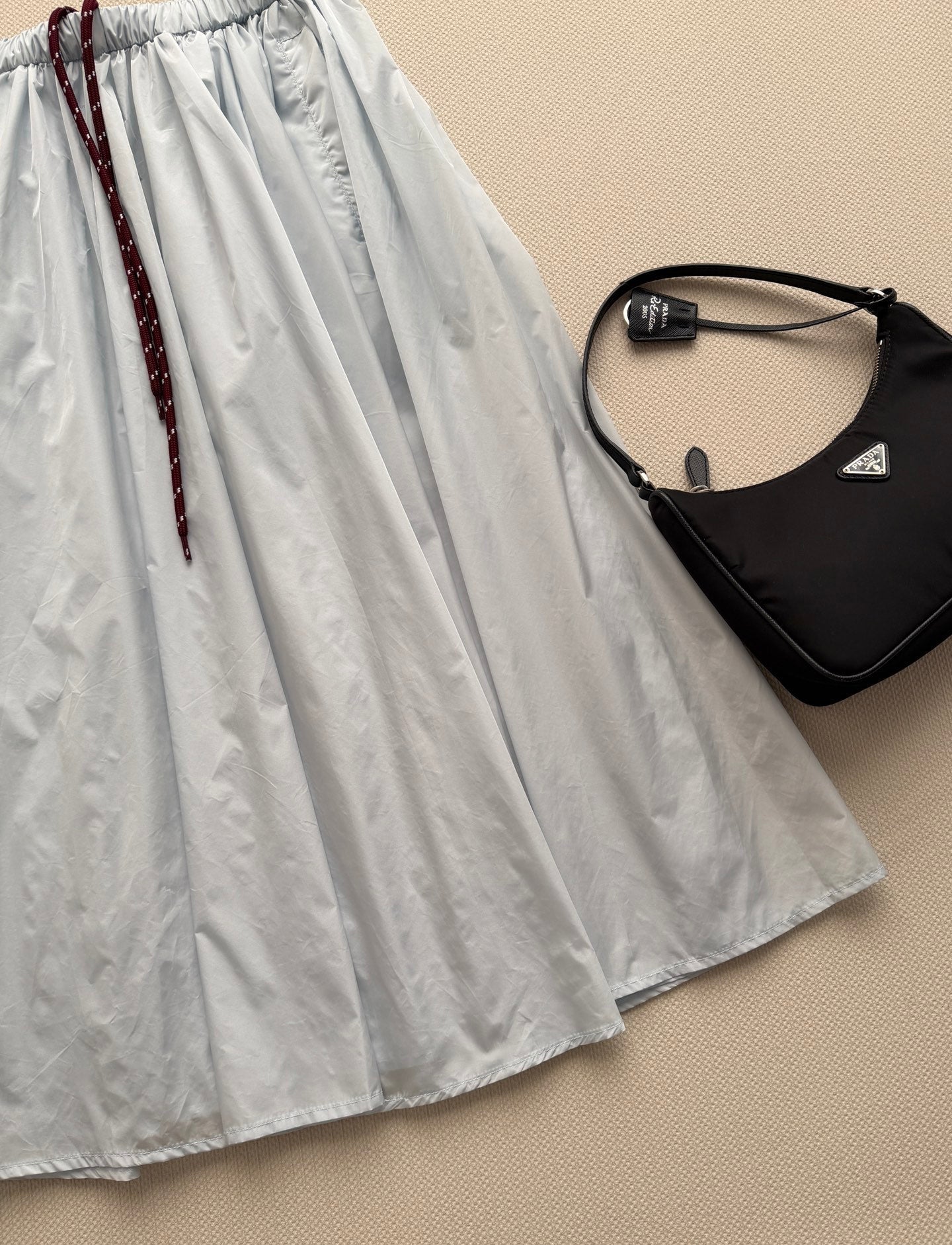 PRADA 26S ELASTIC WAIST MIDI SKIRT STYLE 844