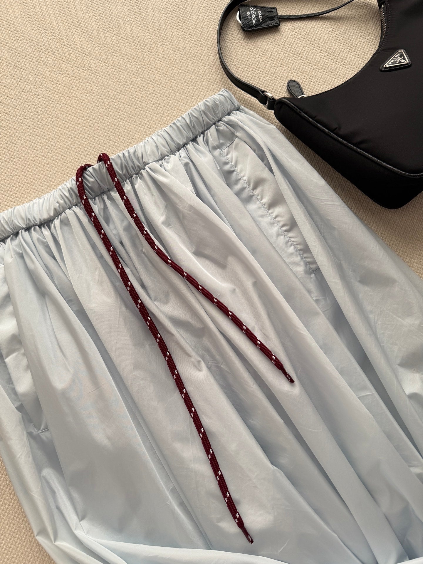 PRADA 26S ELASTIC WAIST MIDI SKIRT STYLE 844