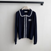 MIUMIU 26S ZIP-UP KNIT CARDIGAN 1593