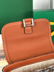GRAND BLEU 16 IN BLACK GOYARDINE CANVAS AND TAN LAMBSKIN