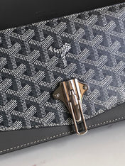 DUCHESSE MARIE-CAROLINE BAG 25 IN GRAY GOYARDINE CANVAS AND SMOOTH CALFSKIN