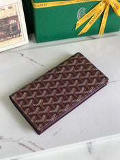 RICHELIEU WALLET 19 IN WINE RED GOYARDINE CANVAS