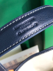 SMALL BELHARRA 24 IN NAVY BLUE GOYARDINE CANVAS AND LAMBSKIN