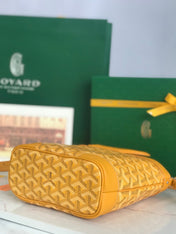 GOYA 26S BELUGA MINI BAG 23MM IN HONEY YELLOW GOYARDINE CANVAS AND CALFSKIN