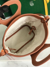 GOYA 26S BELUGA MINI BAG 23MM IN BROWN GOYARDINE CANVAS AND CALFSKIN