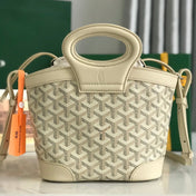 GOYA 26S BELUGA MINI BAG 23MM IN IVORY WHITE GOYARDINE CANVAS AND CALFSKIN