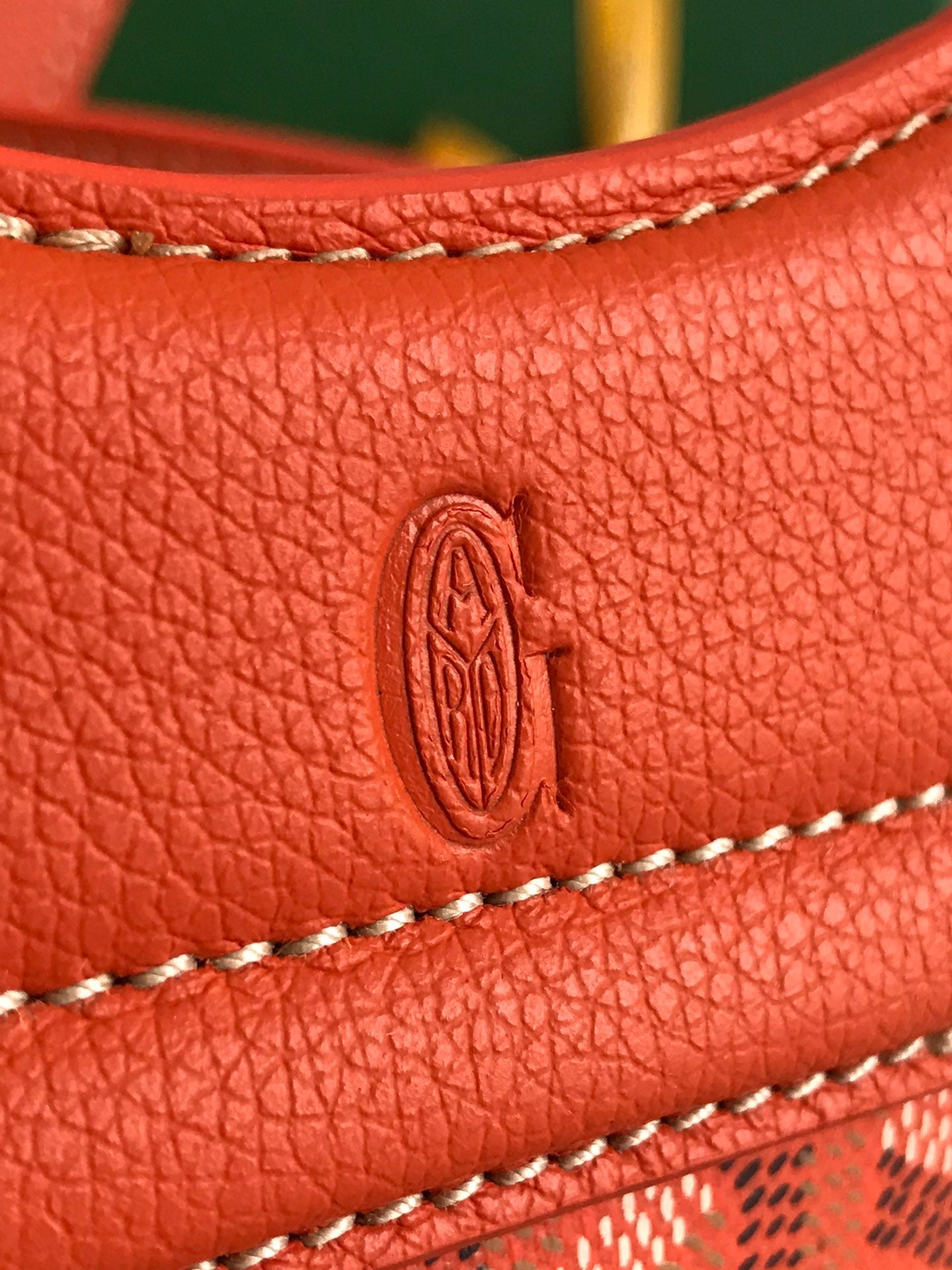 GOYA 26S BELUGA MINI BAG 23MM IN RED ORANGE GOYARDINE CANVAS AND CALFSKIN