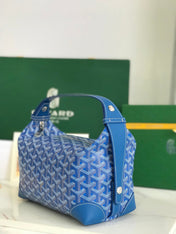 GOYA 26S BOEING 25MM IN DARK BLUE GOYARDINE CANVAS AND CALFSKIN