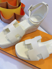 ELDA ESPADRILLE IN WHITE CREAM EPSOM CALFSKIN