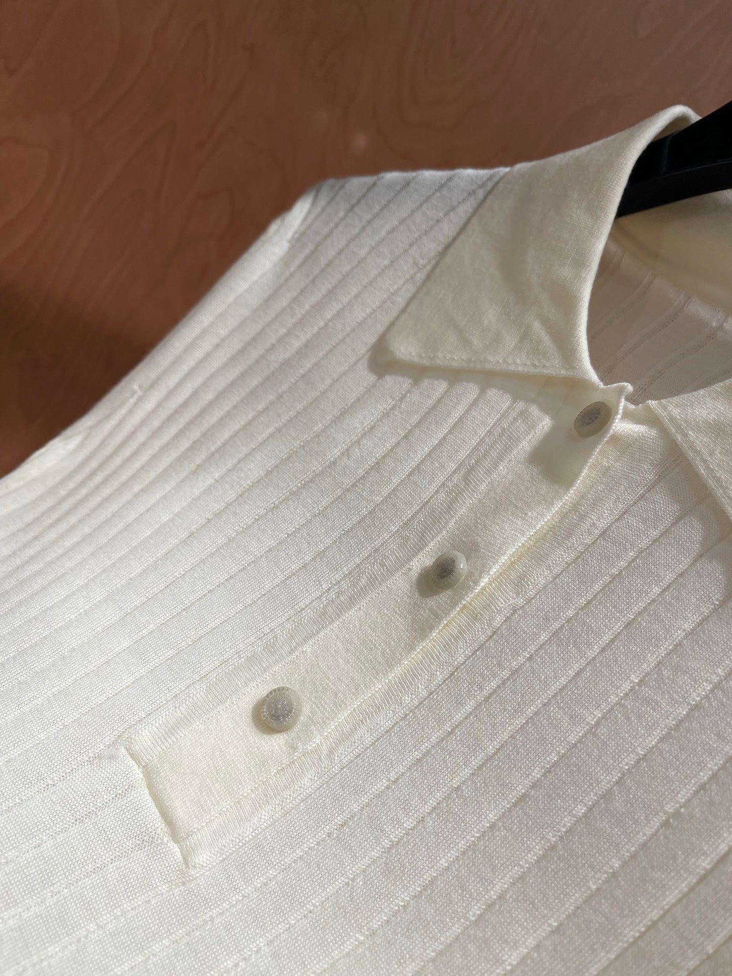 HERMES 26S SHORT-SLEEVE KNIT POLO TOP 706
