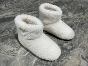 PRADA 26S ANKLE BOOTS IN WHITE FUR
