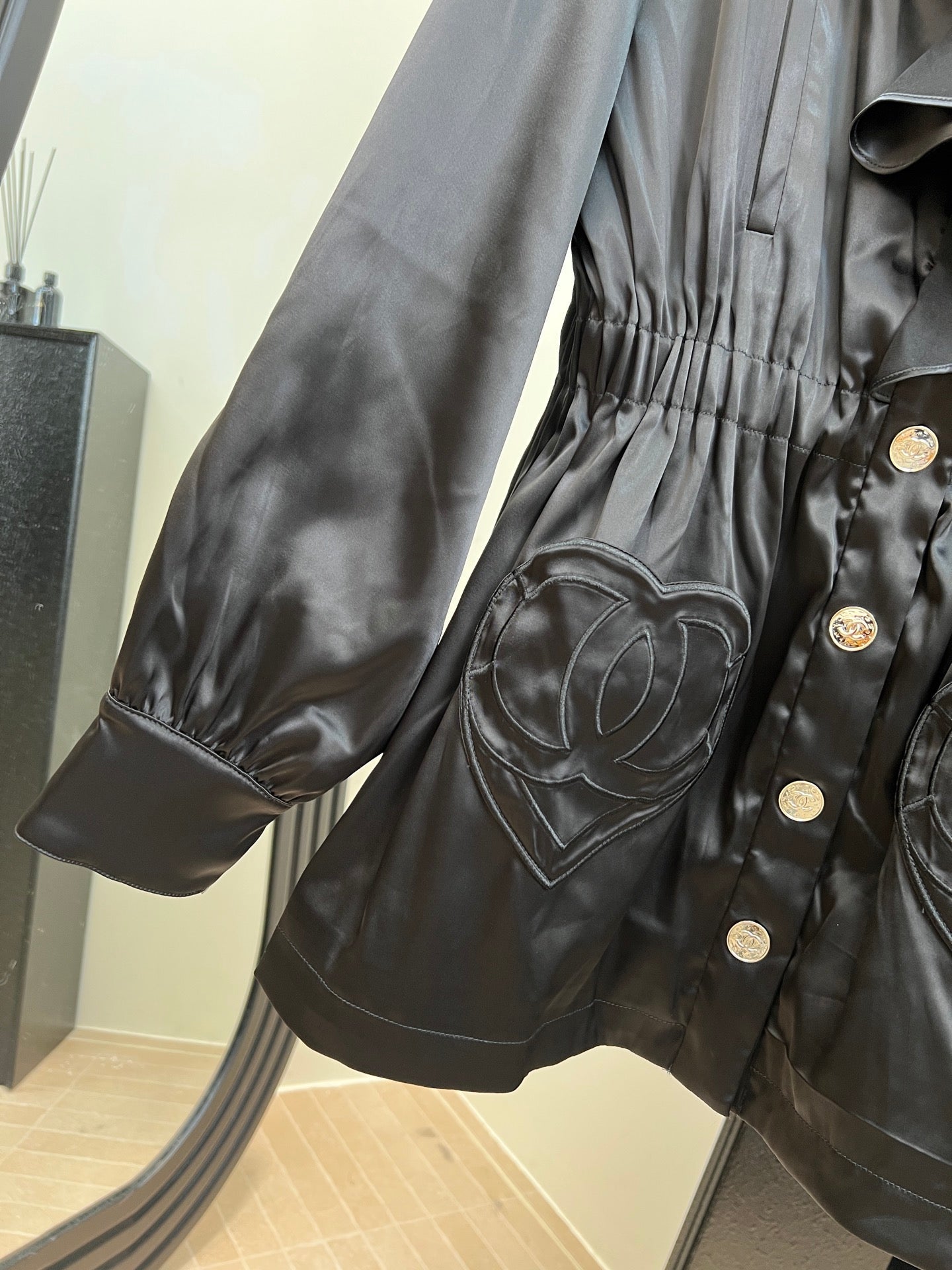 CHANEL 25S HOODED JACKET WITH LACE TRIM 408