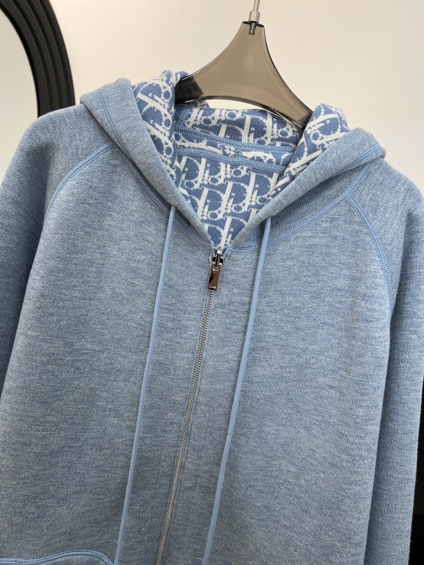 DIOR 25S HOODED ZIP-UP CARDIGAN 684