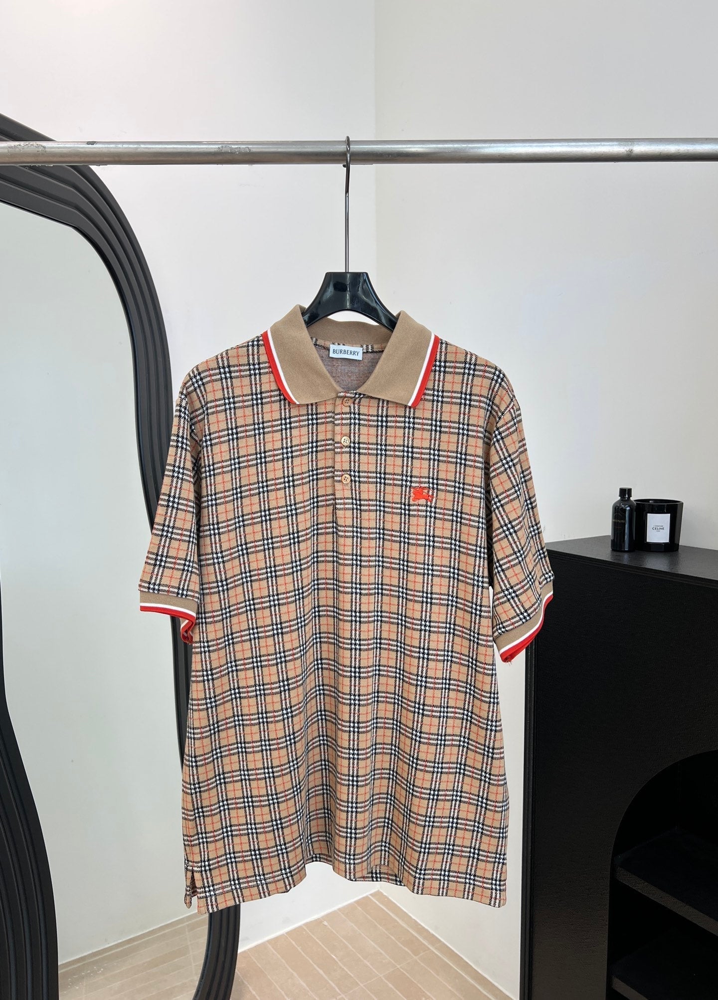BURBERRY 26S SHORT-SLEEVE KNIT POLO SHIRT 425