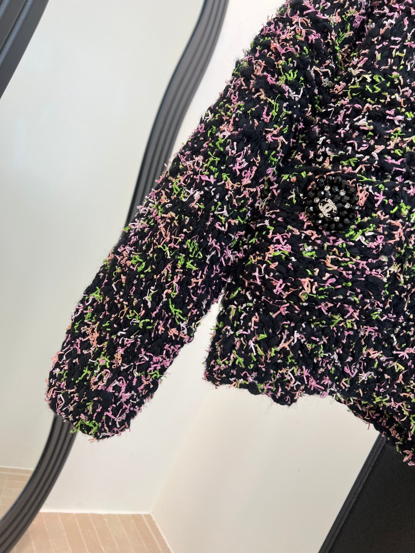 CHANEL 26S PRINTED KNIT JACKET 955
