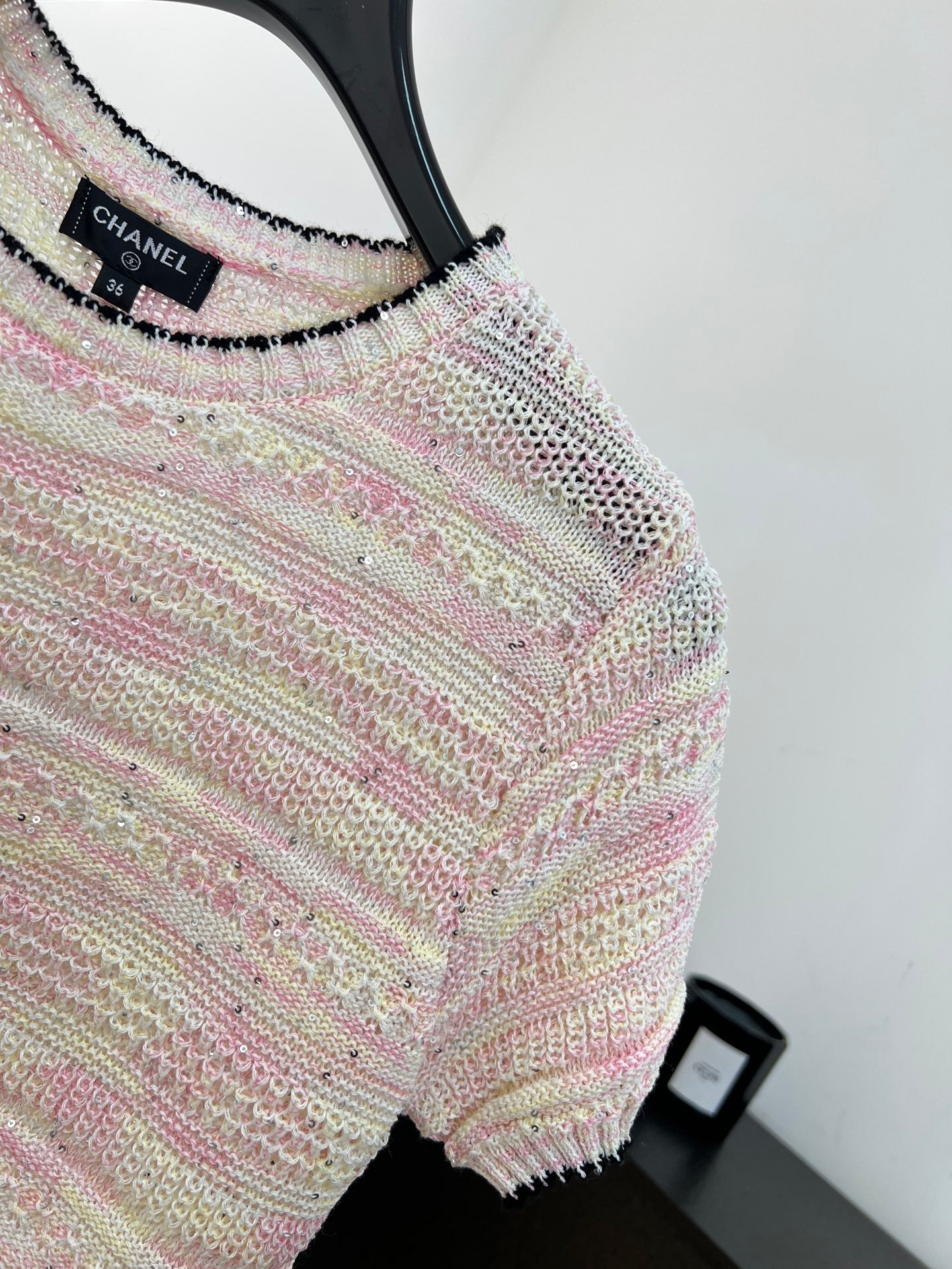 CHANEL 26S SHORT-SLEEVED KNIT SHIRT STYLE 1200