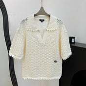 CHANEL 26S SHORT-SLEEVE KNIT POLO STYLE 1152