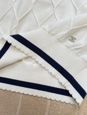 CHANEL 26S SLEEVELESS POLO KNIT TOP STYLE 1151