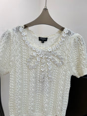 CHANEL 26S SHORT-SLEEVE KNIT T-SHIRT 1412