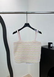 CHANEL 26S TWEED CAMI TOP 1481