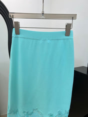 CHANEL 26S LACE HEM MIDI SKIRT 1313
