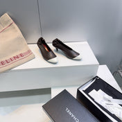 CHANEL 26S COLOR-BLOCK HIGH HEELS 45 MM IN DARK BROWN LAMBSKIN