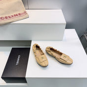 CHANEL 26S BALLERINA FLATS IN BEIGE LAMBSKIN