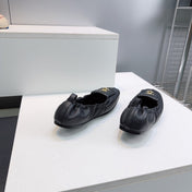 CHANEL 26S BALLERINA FLATS IN BLACK LAMBSKIN