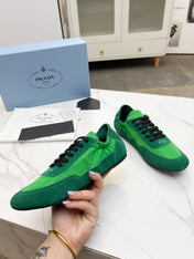 COLLAPSE SNEAKERS IN GREEN SUEDE AND NYLON