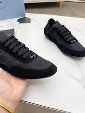 COLLAPSE SNEAKERS IN BLACK SUEDE AND NYLON