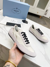 COLLAPSE SNEAKERS IN BEIGE SUEDE AND NYLON